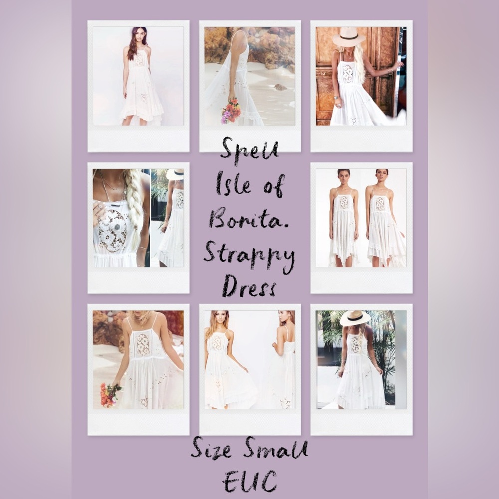 Spell Isle of Bonita  Strappy Dress 🦄 Rare & HTF in EUC White Asymmetrical Dress - Picture 2 of 3